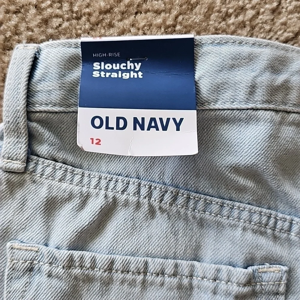 Old Navy Girls High Rise Denim Shorts Light Size 12